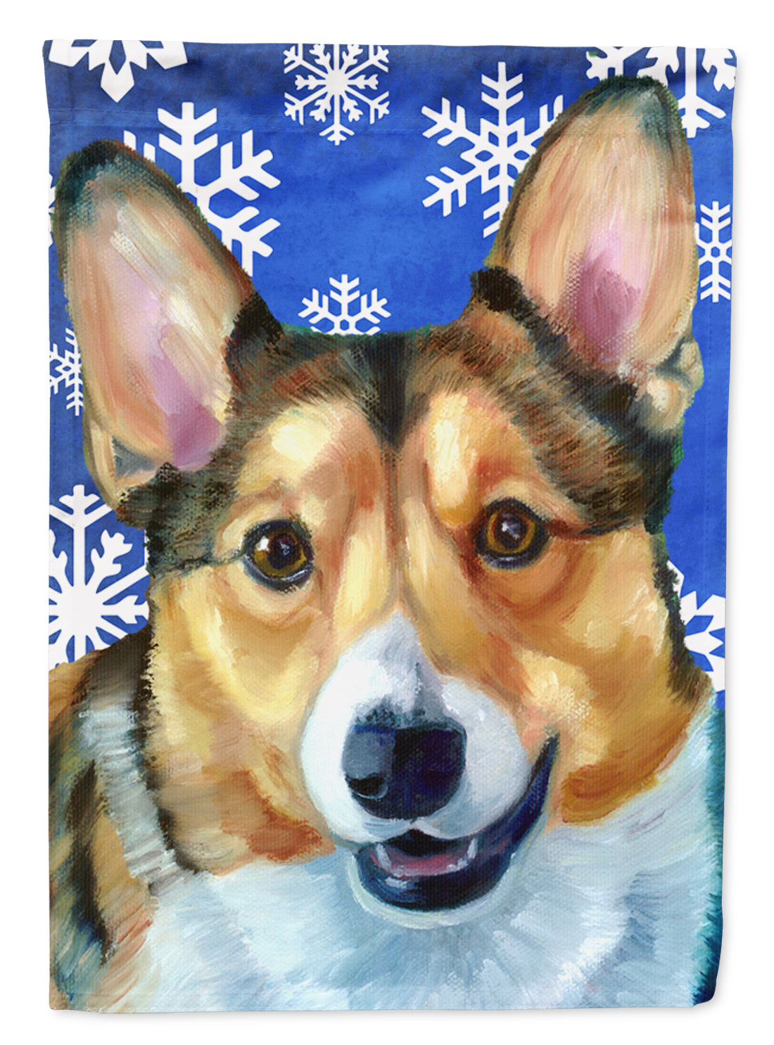 Corgi Winter Snowflakes Holiday Garden Flag Mailbox Decorative Yard Banner Outside Patio Artwork for Flower Beds, Garden Size, Multicolor