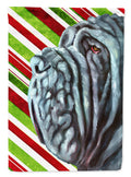 Neapolitan Mastiff Candy Cane Holiday Christmas Garden Flag Mailbox Decorative Yard Banner Outside Patio Artwork for Flower Beds, Garden Size, Multicolor