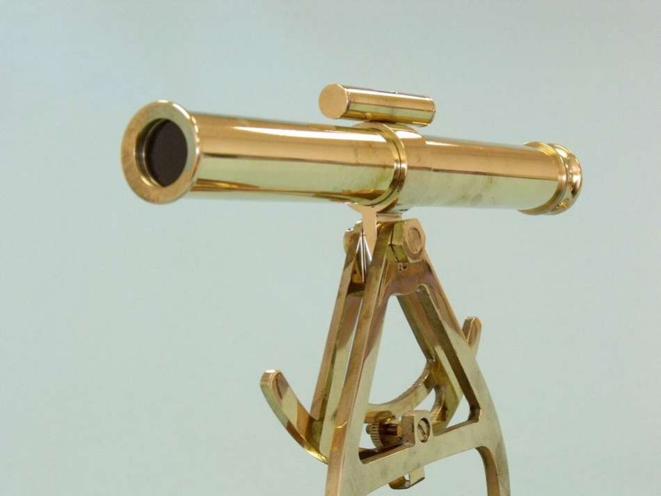 Solid Brass Alidade Compass 14""