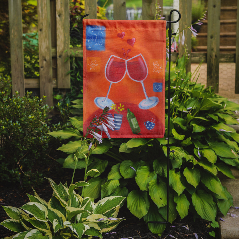 Wine Toast Cheers by Sarah Latham Garden Flag Mailbox Decorative Yard Banner Outside Patio Artwork for Flower Beds, Garden Size, Multicolor