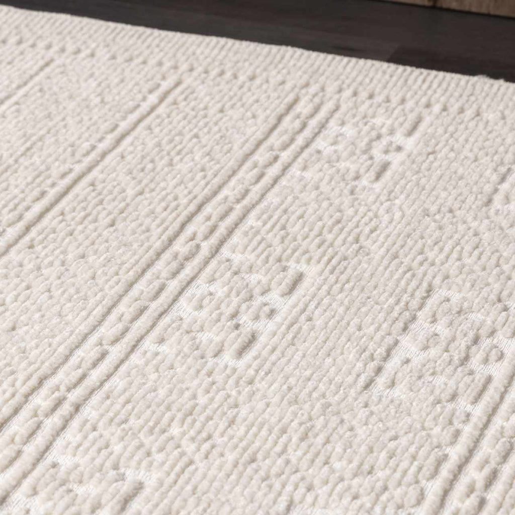 Bahar Cream Washable Area Rug