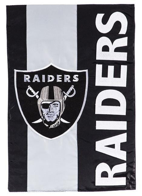 Las Vegas Raiders Garden Flag 2 Sided Applique Logo