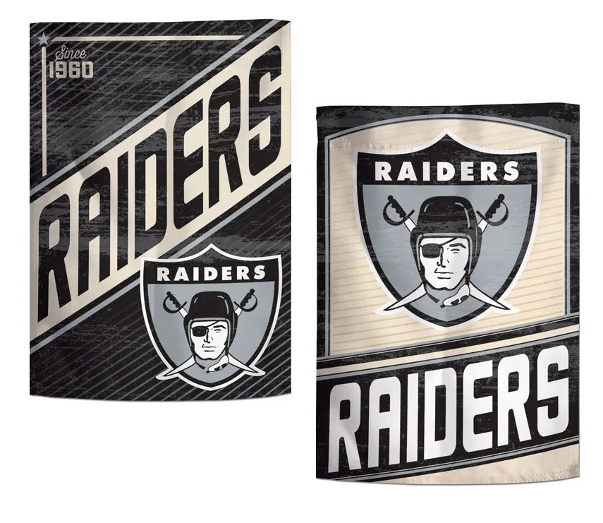 Las Vegas Raiders Garden Flag 2 Sided Retro Classic Logo