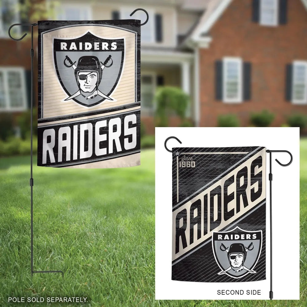 Las Vegas Raiders Garden Flag 2 Sided Retro Classic Logo