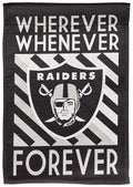 Las Vegas Raiders Garden Flag 2 Sided Wherever Whenever Forever