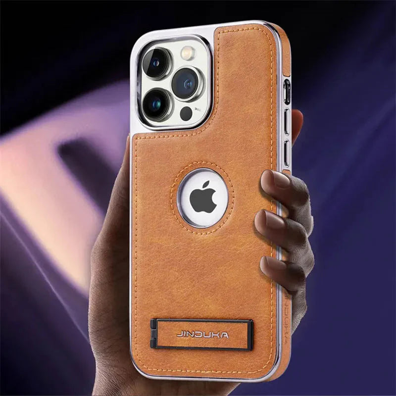 Leather Folding Kickstand Phone Case.