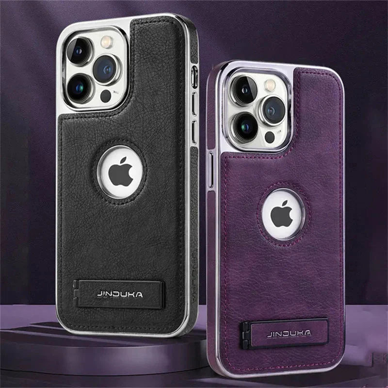 Leather Folding Kickstand Phone Case.
