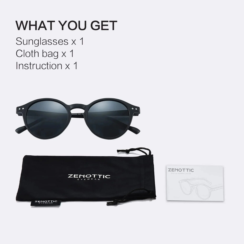 Lennox Retro Round Polarized Sunglasses – UV400 Protection