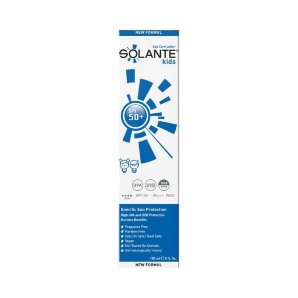Solante Kids Spf50+ Sunscreen Lotion for Children - Reef-Safe, Vegan, Hypoallergenic - 5.07 fl oz