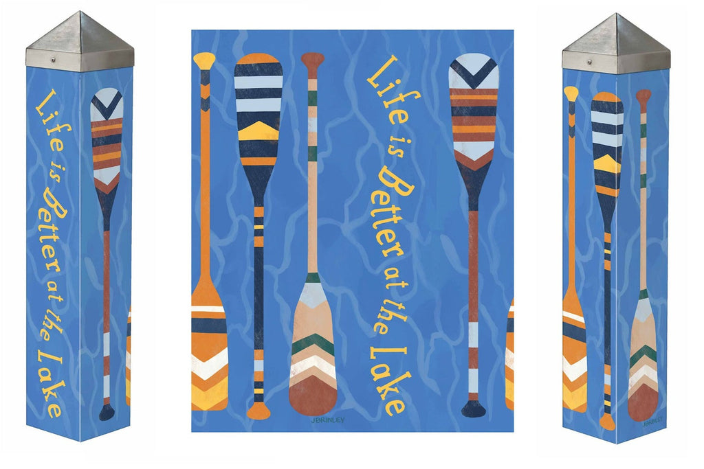 Life Is Better At The Lake Art Pole 20 Inches Tall