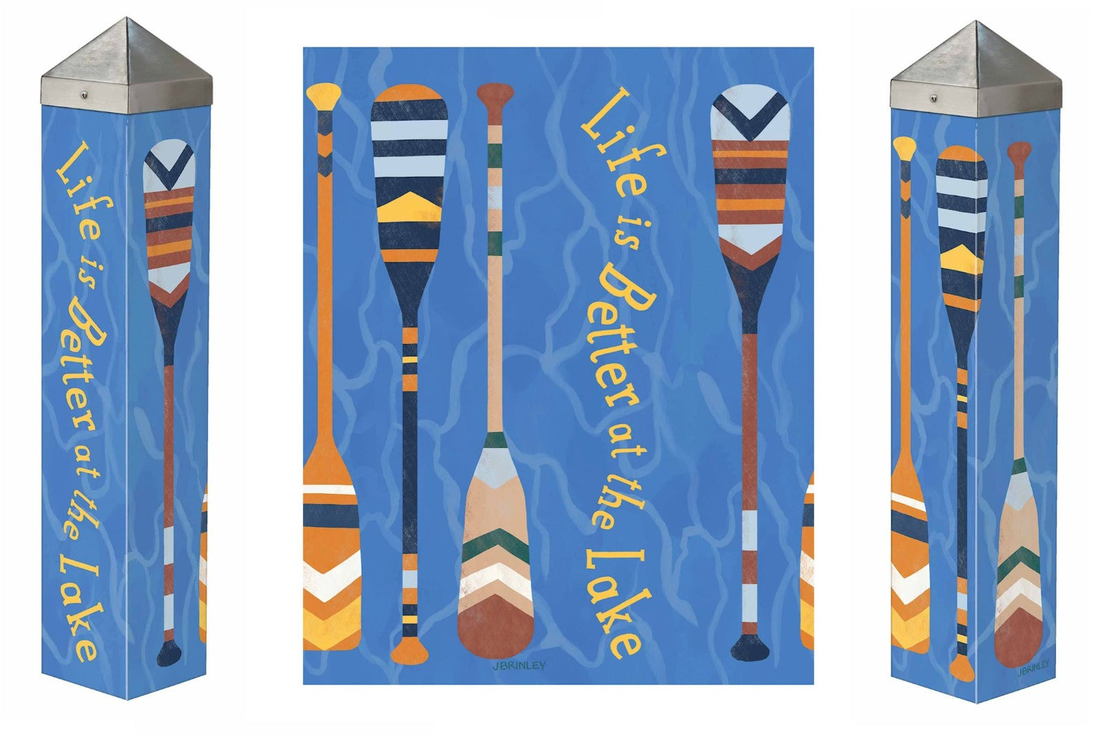 Life Is Better At The Lake Art Pole 20 Inches Tall