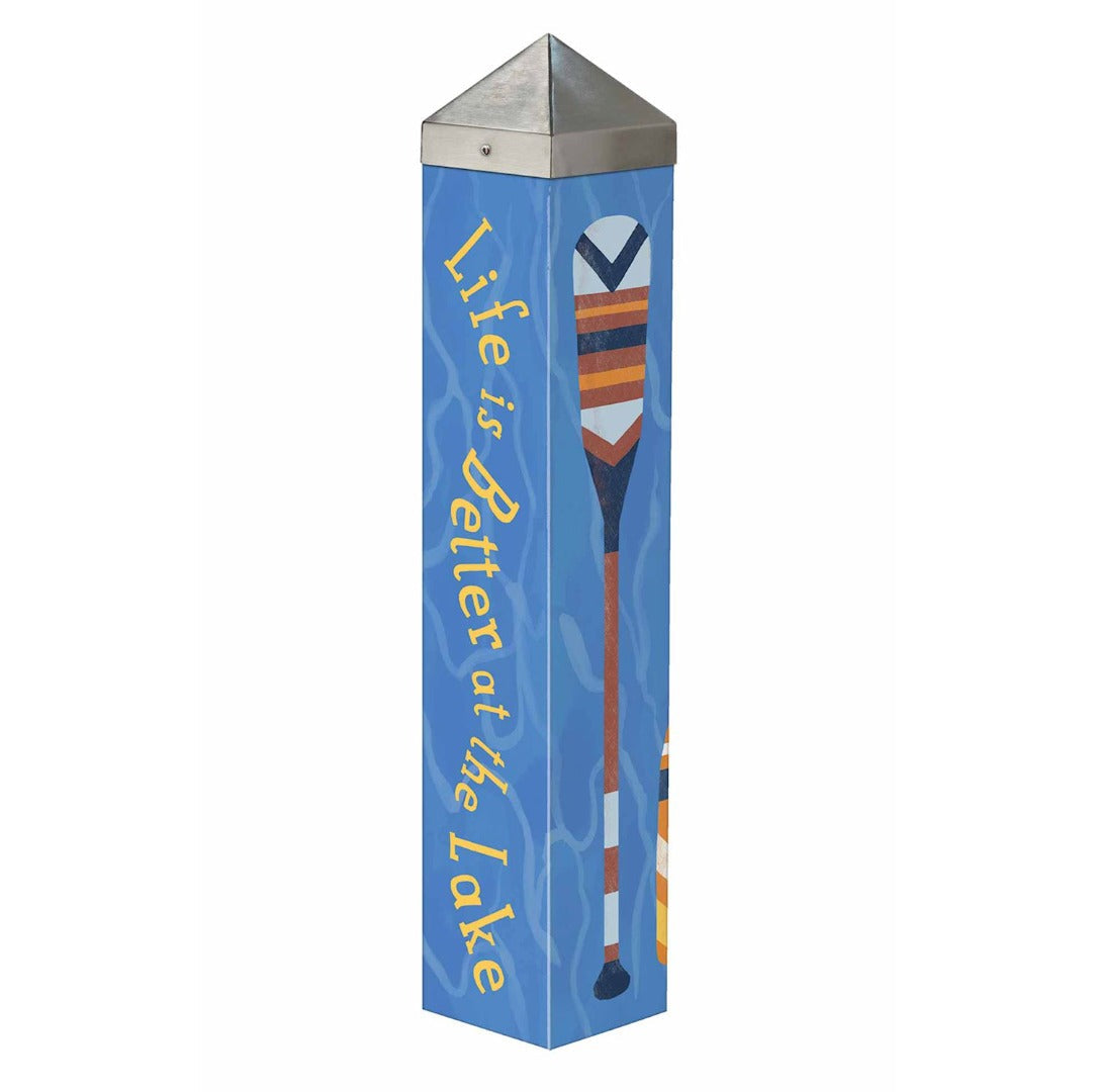 Life Is Better At The Lake Art Pole 20 Inches Tall
