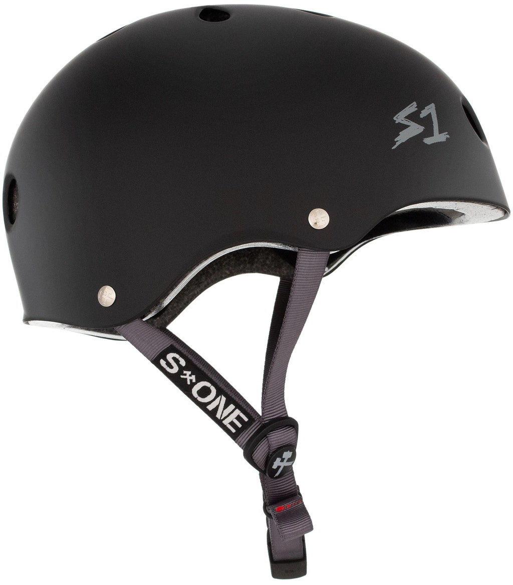 S1 Lifer Helmet - Black Matte/Grey Straps