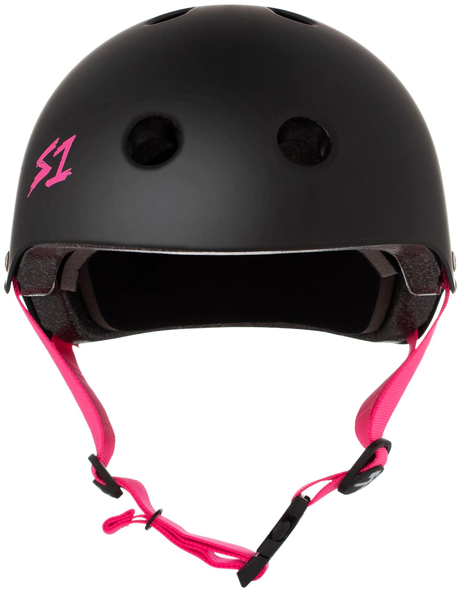 S1 Lifer Helmet - Black Matte/Pink Straps
