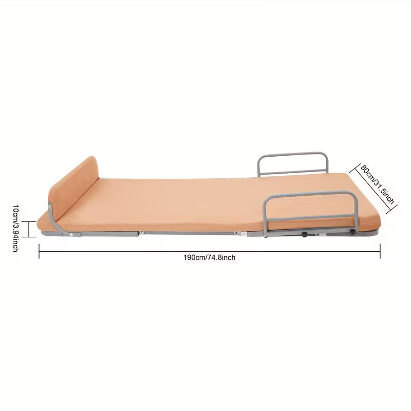 Lifting Backrest with Adjustable Rails&Footrest - No Installation, 2-70°Adjustable, 297 lbs Max Load, Ideal for Elderly & Limited Mobility Users, Adjustable Lifting Backrest, Bed Backrest