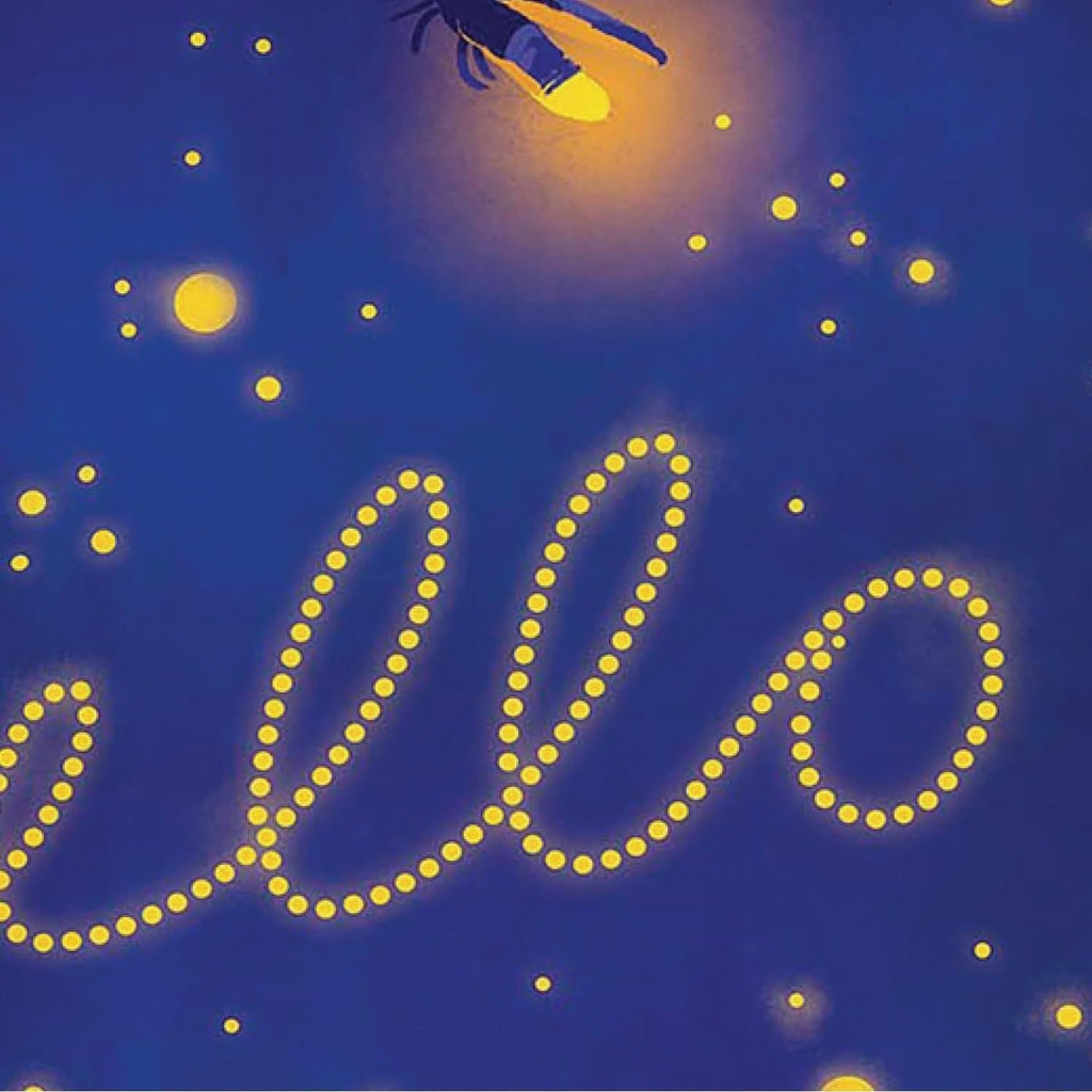 Lightning Bug Hello 2 Sided Garden Flag