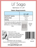 Lil' Saga - Table runner pattern 237