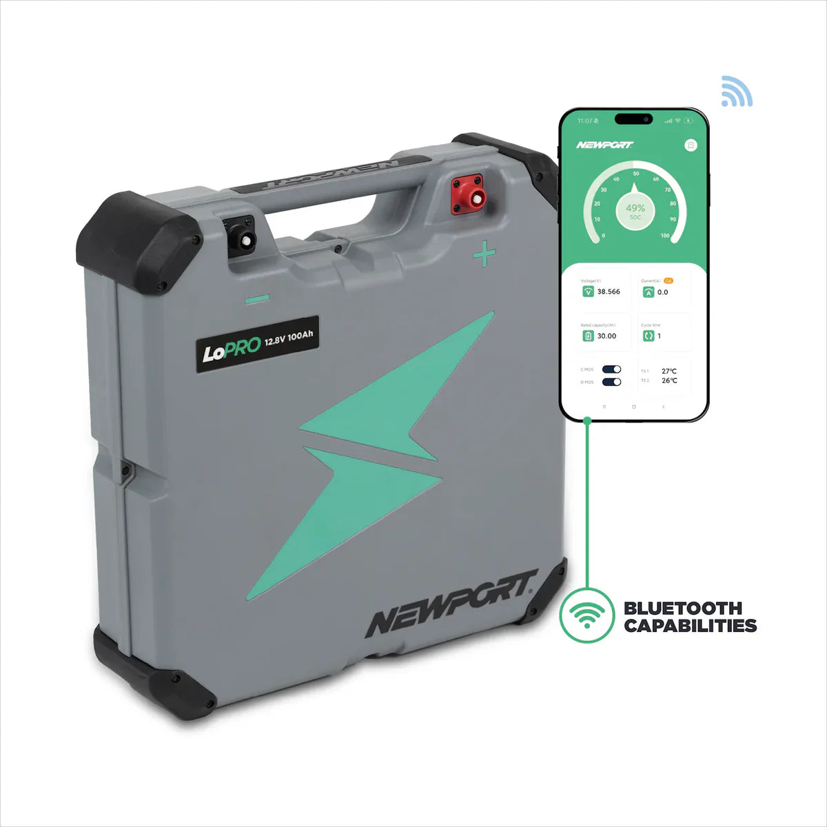 Newport Vessels 24V 50Ah LoPRO Lithium LiFePo4 Battery