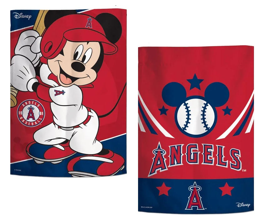 Los Angeles Angels Garden Flag 2 Sided Mickey Mouse Disney