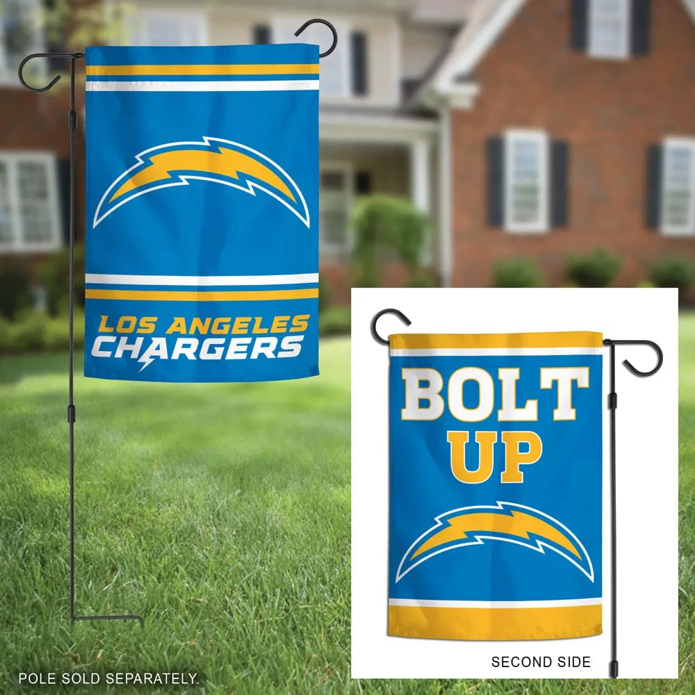 Los Angeles Chargers Garden Flag 2 Sided Bolt Up Slogan