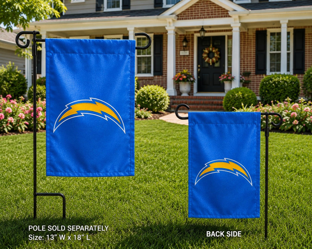 Los Angeles Chargers Garden Flag Applique 2 Sided