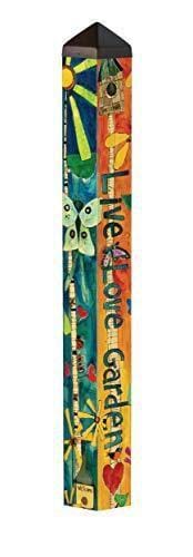 Love Garden Art Pole 40 Inches Tall Live Love Garden