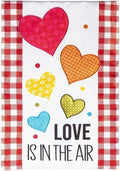 Love Is In The Air Valentine Garden Flag 2 Sided Applique