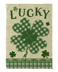 Lucky Clover 2 Sided Garden Flag