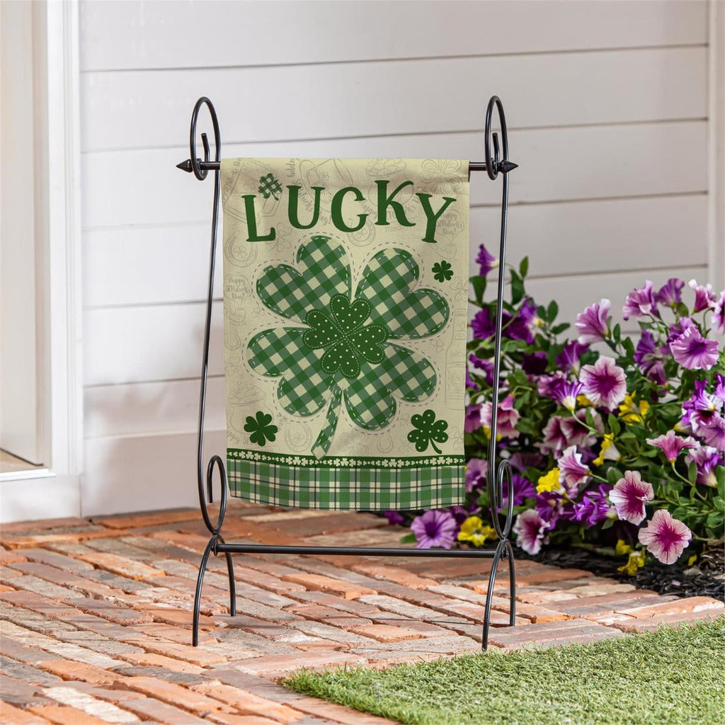 Lucky Clover 2 Sided Garden Flag