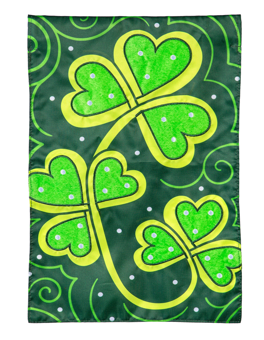 Lucky Clovers Garden Flag 2 Sided