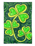 Lucky Clovers Garden Flag 2 Sided