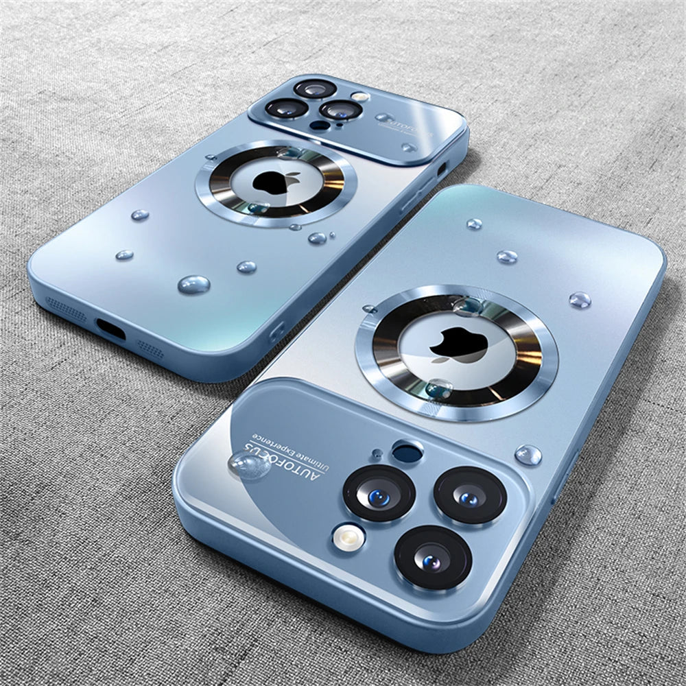 Luxury Glass Camera Lens Protection Case For iPhone.