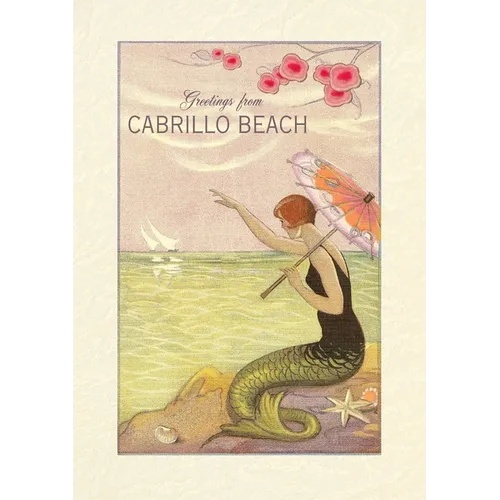 Vintage Lined Notebook Greetings from Cabrillo Beach - Paperback