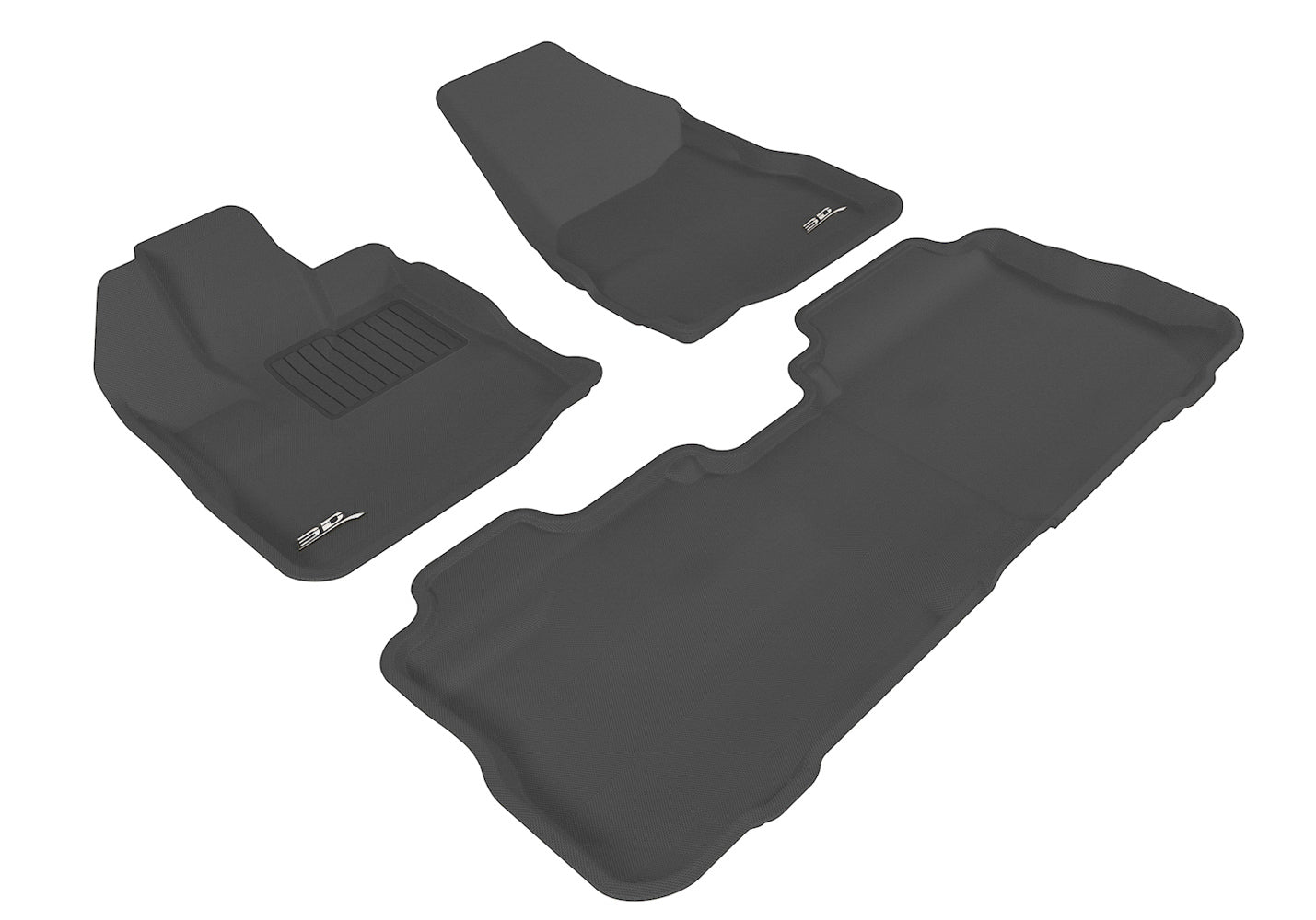 3D MAXpider 2010-2017 GMC Terrain Kagu 1st & 2nd Row Floormats - Black L1GM00501509