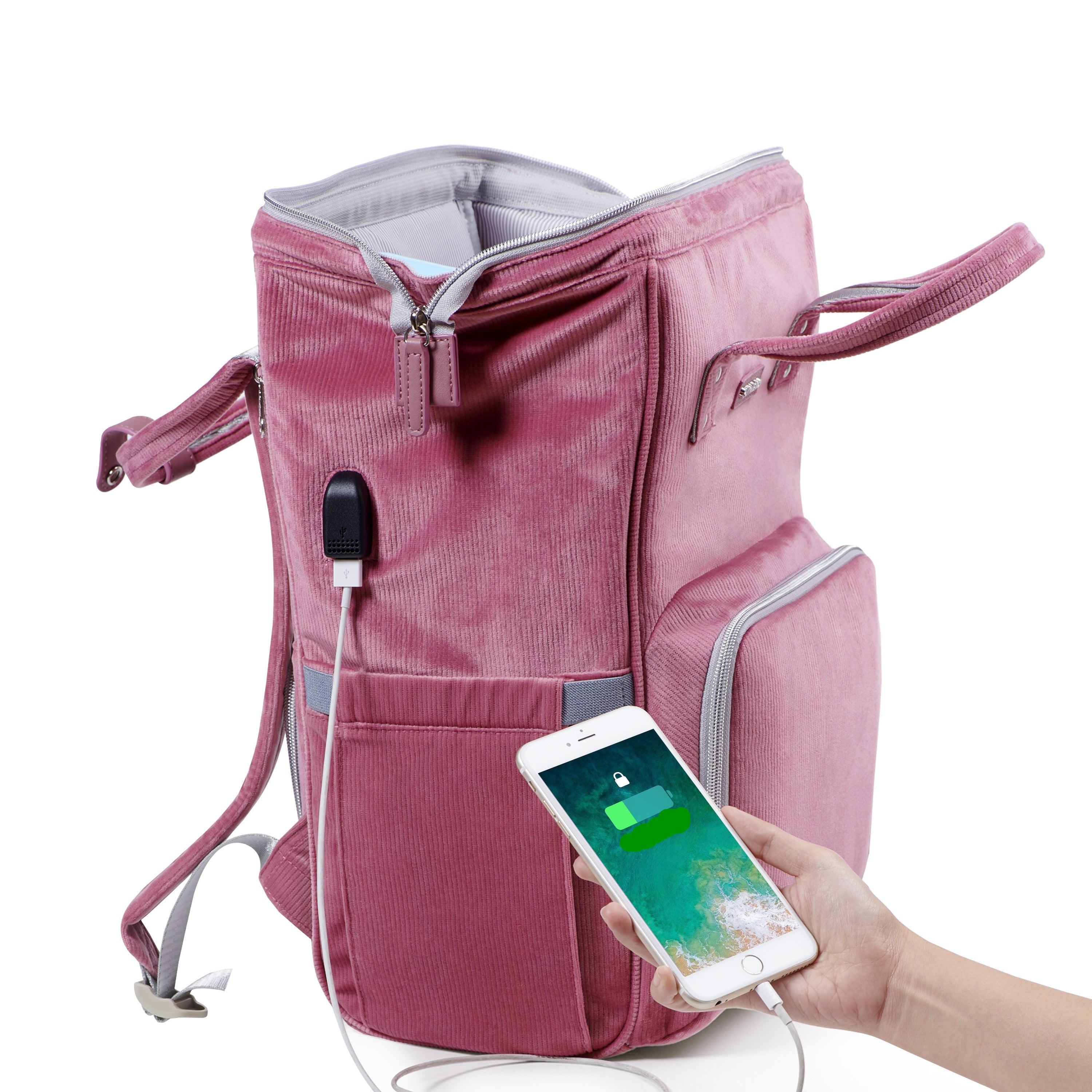 Corduroy Diaper Backpack