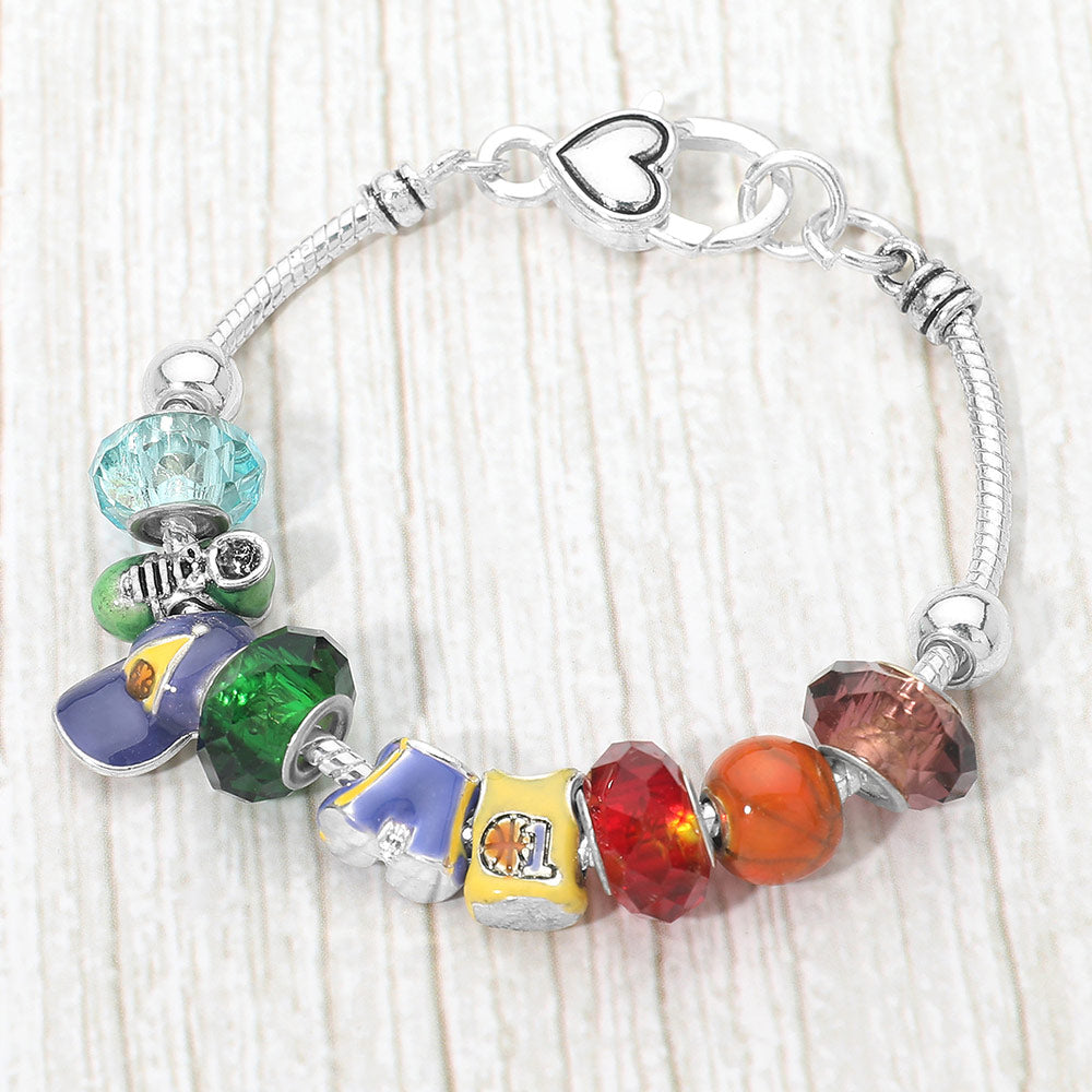 Multi Bead Cap Shoe Bracelet