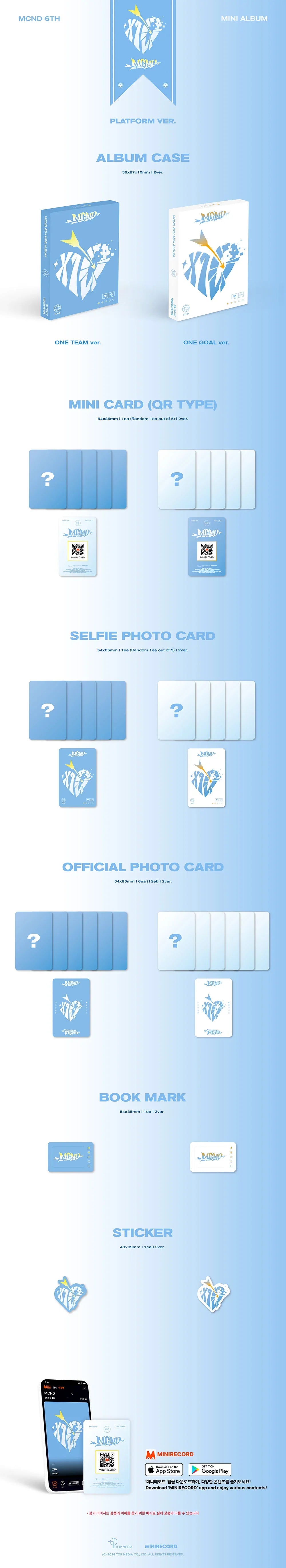 Mcnd 6th Mini Album - X10 (Platform One Team Ver.)