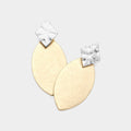 Metal Oval Earrings