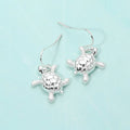 Metal Sea Turtle Dangle Earrings