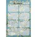 Weekly Planner Notepad: Van Gogh Almond Blossom, Daily Planning Pad for Organizing, Tasks, Goals, Schedule - Paperback