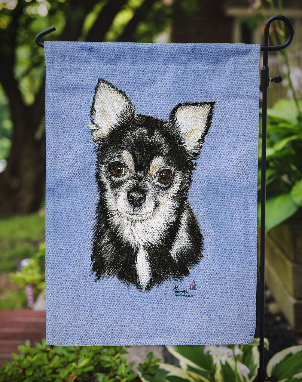 Chihuahua in blue Garden Flag Mailbox Decorative Yard Banner Outside Patio Artwork for Flower Beds, Garden Size, Multicolor