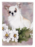 Chihuahua White Flowers Garden Flag Mailbox Decorative Yard Banner Outside Patio Artwork for Flower Beds, Garden Size, Multicolor