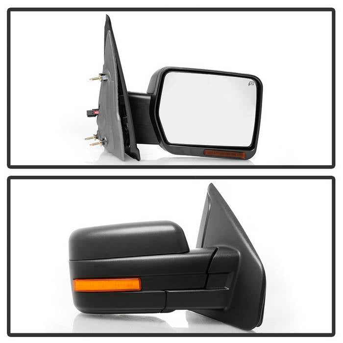 SPYDER xTune 04-06 Ford F-150 Heated Amber Seq LED Signal OEM Pwr Mirrors (Pair) (MIR-03FF04-G2-PW-RAM-SET) 9943164