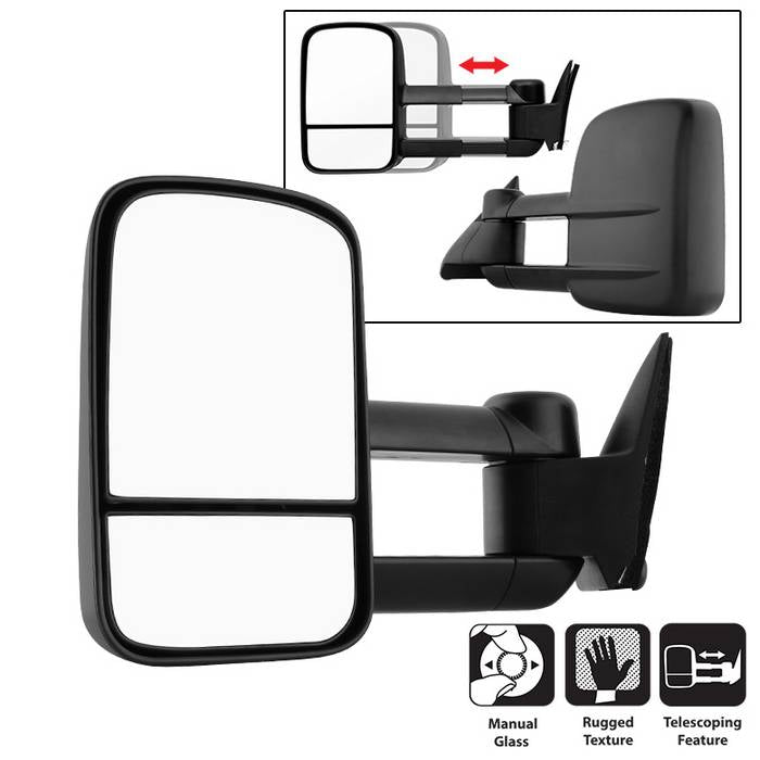 SPYDER Xtune Chevy C10 88-98 Manual Extendable Manual Adjust Mirror Left MIR-CCK88-MA-L 9932854