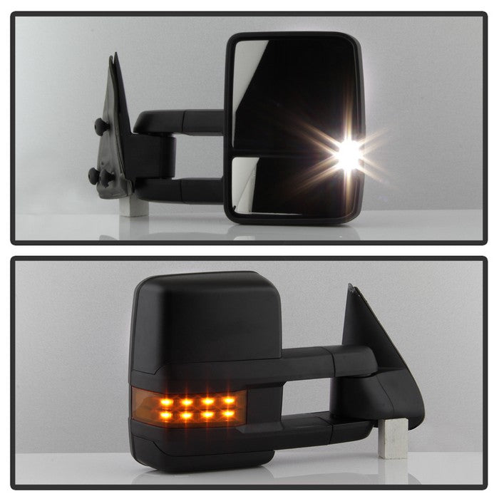 SPYDER xTune Chevy Silverado 99-02 G2 Heated Amber LED Signal Telescoping Mirrors MIR-CS99S-G2-PWH-AM-SET 9936678