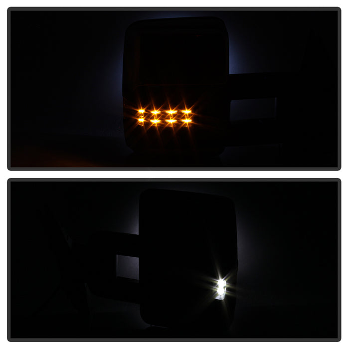 SPYDER xTune Chevy Silverado 07-13 Heated Amber LED Signal Telescoping Mirrors MIR-CSIL07S-G2-PWH-AM-SET 9936692