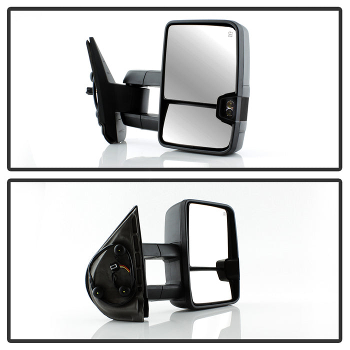 SPYDER xTune Chevy Silverado 07-13 Heated Smoke LED Signal Telescoping Mirrors MIR-CSIL07S-G2-PWH-SM-SET 9936722