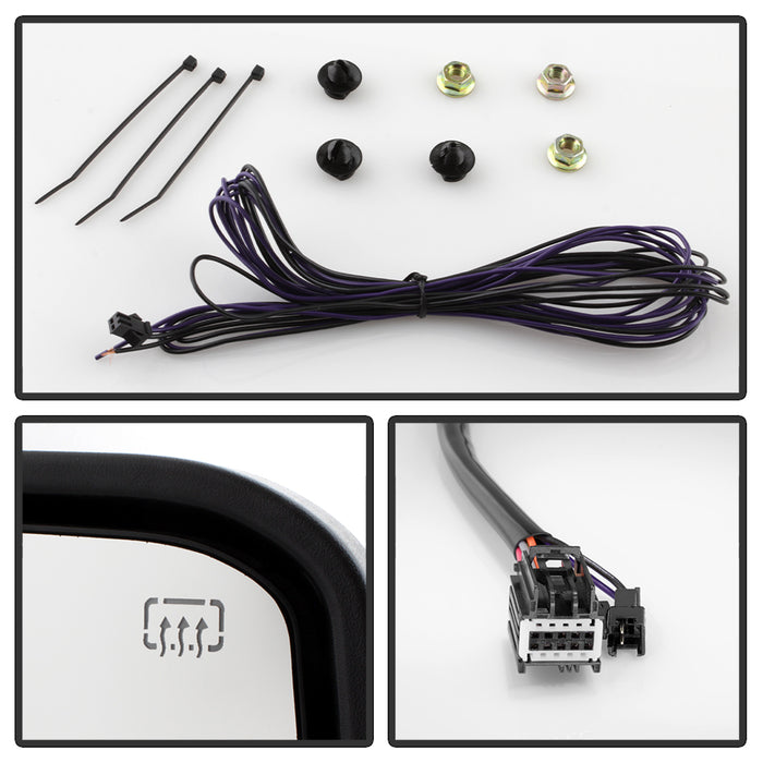 SPYDER xTune Chevy Silverado 07-13 Heated Smoke LED Signal Telescoping Mirrors MIR-CSIL07S-G2-PWH-SM-SET 9936722