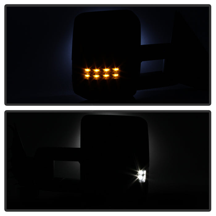 SPYDER xTune Chevy Silverado 07-13 Heated Smoke LED Signal Telescoping Mirrors MIR-CSIL07S-G2-PWH-SM-SET 9936722