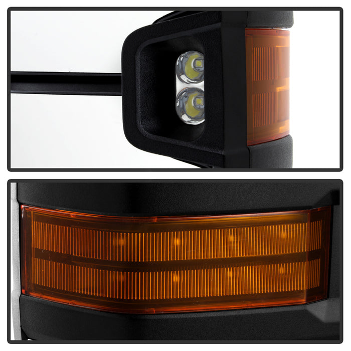 SPYDER xTune Chevy Silverado 14-16 Heated Amber LED Signal Mirror Chrome MIR-CSIL14S-G3C-PWH-AM-SET 9936777